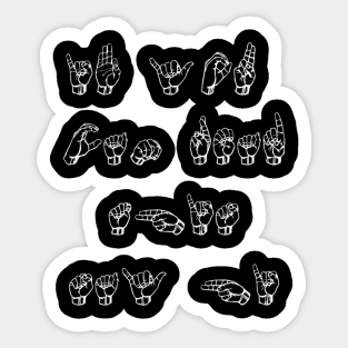 ASL (American Sign Language) Sticker